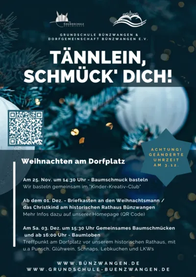 Gemeinsames Schmücken und Baumloben