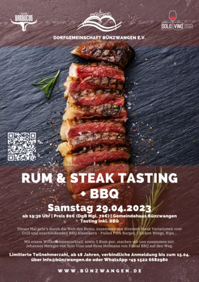 Rum & Steak Tasting 2023