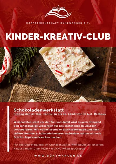 Kinder-Kreativ-Club 12.23. – Schokoladenwerkstatt