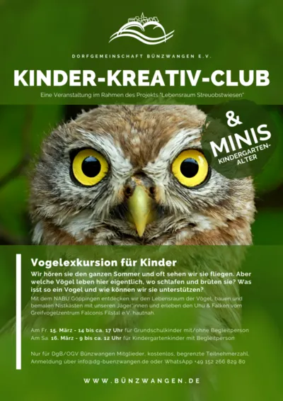 Vogelexkursion für KitaKinder+Begleitung