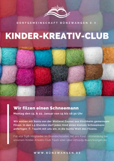 KinderKreativClub – Wir Filzen