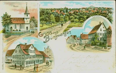 Postkarte „Gruss aus Bünzwangen“ – Kreisarchiv Göppingen