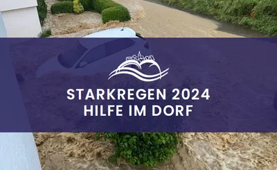 Überflutete Straße in Bünzwangen am 2. Juni 2024